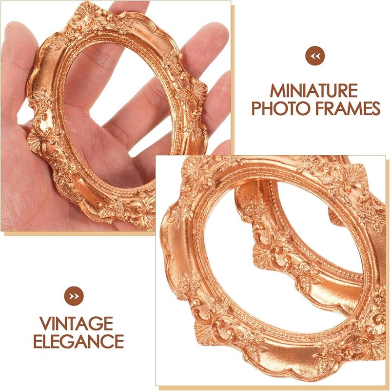 Vintage Mini Picture Frames Set Of 3 Antique 5x4 Inch For DIY Jewelry Display And Wall Decor - Image 3